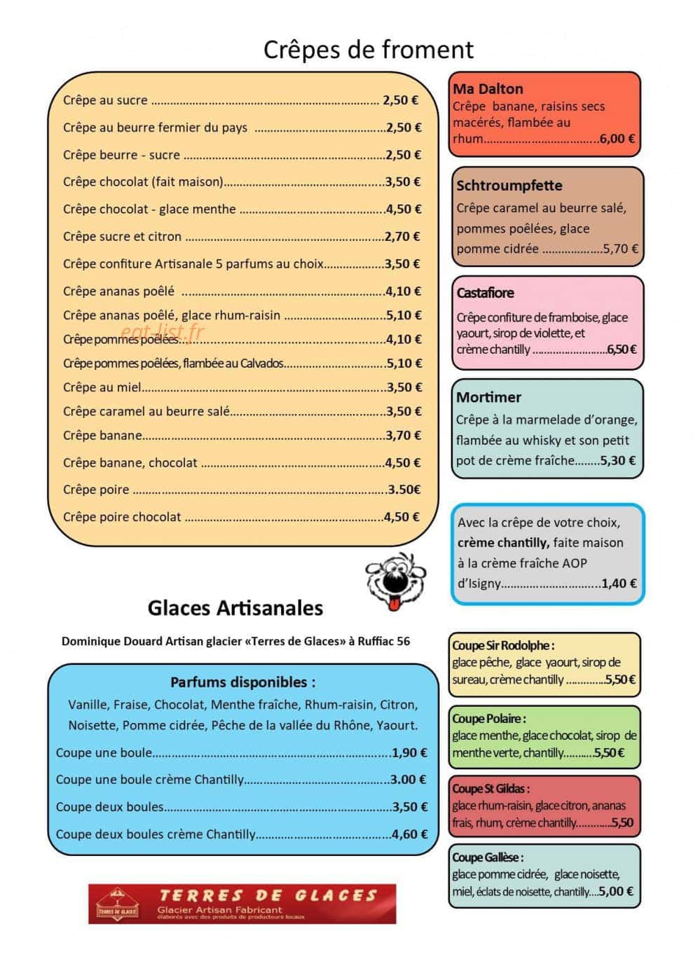 Chez Loïc et Compagnie — carte page 4