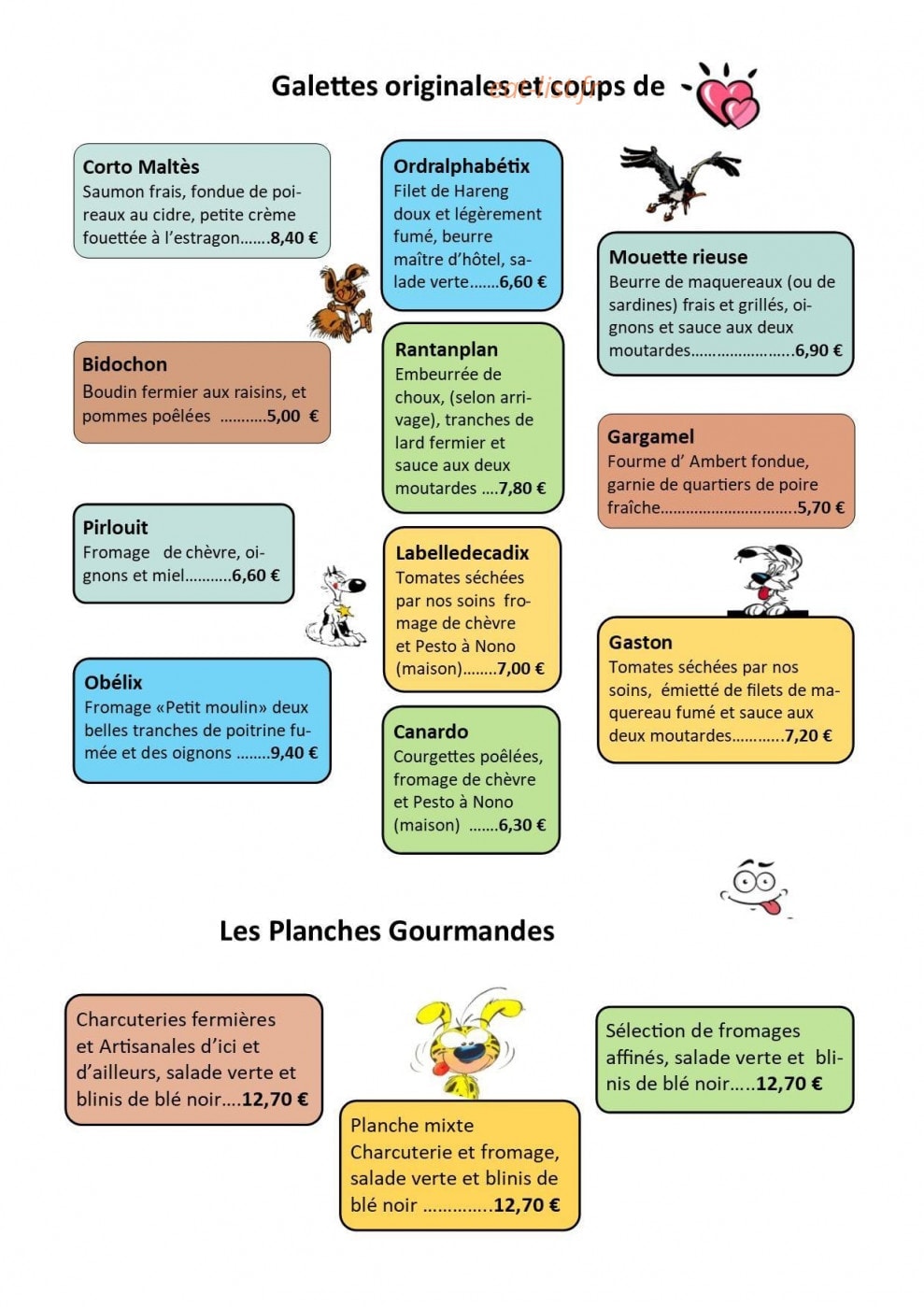 Chez Loïc et Compagnie — carte page 3