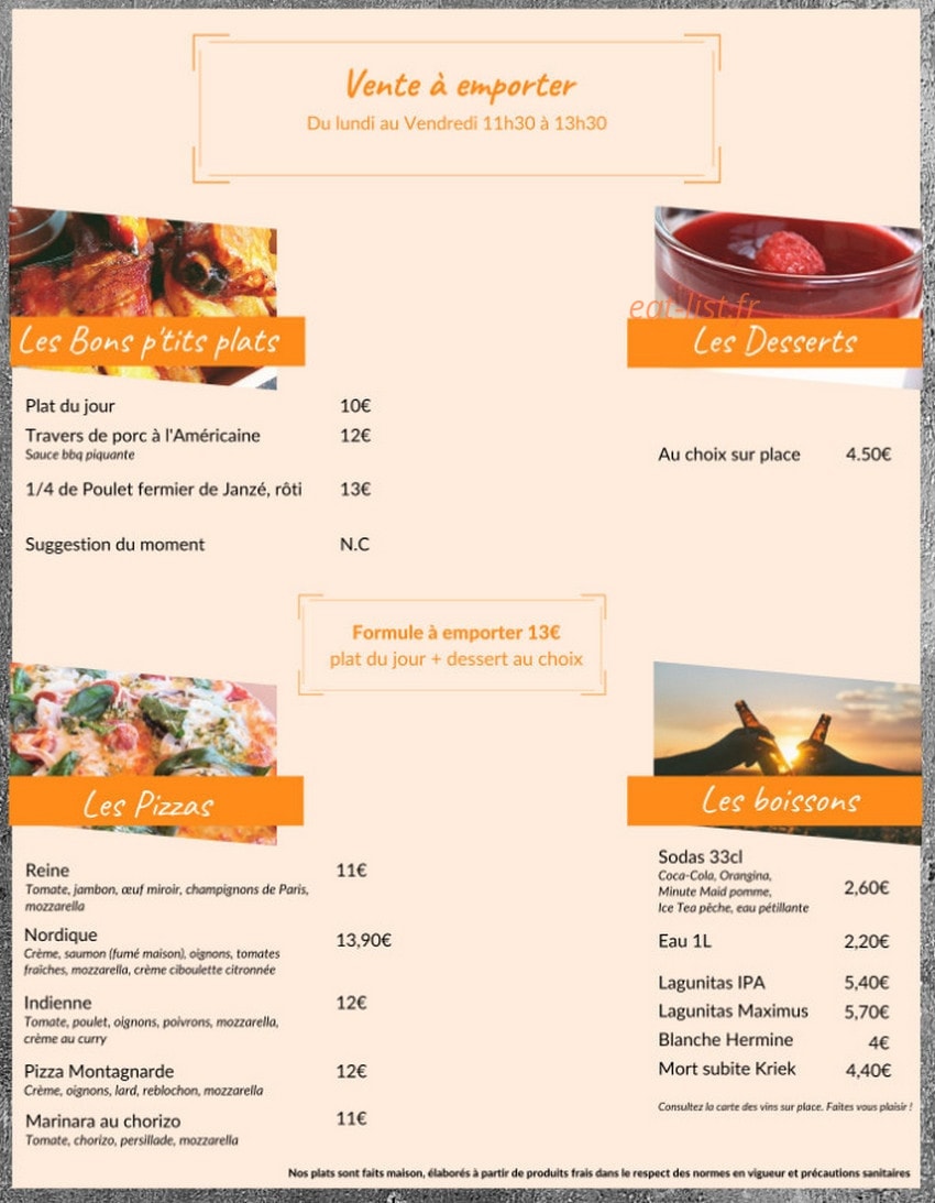 Aux P'tits Oignons — carte page 3