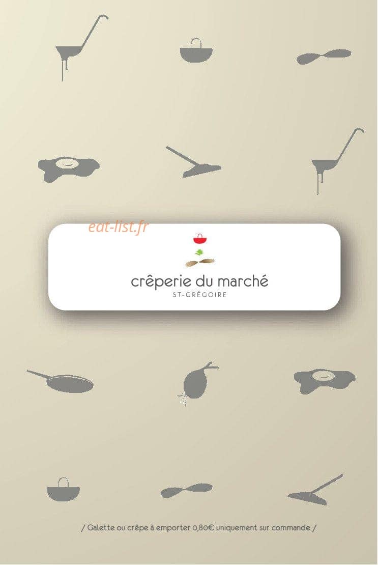 Crêperie du Marché — carte page 1