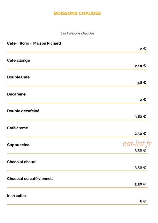 La Taverne — carte page 29