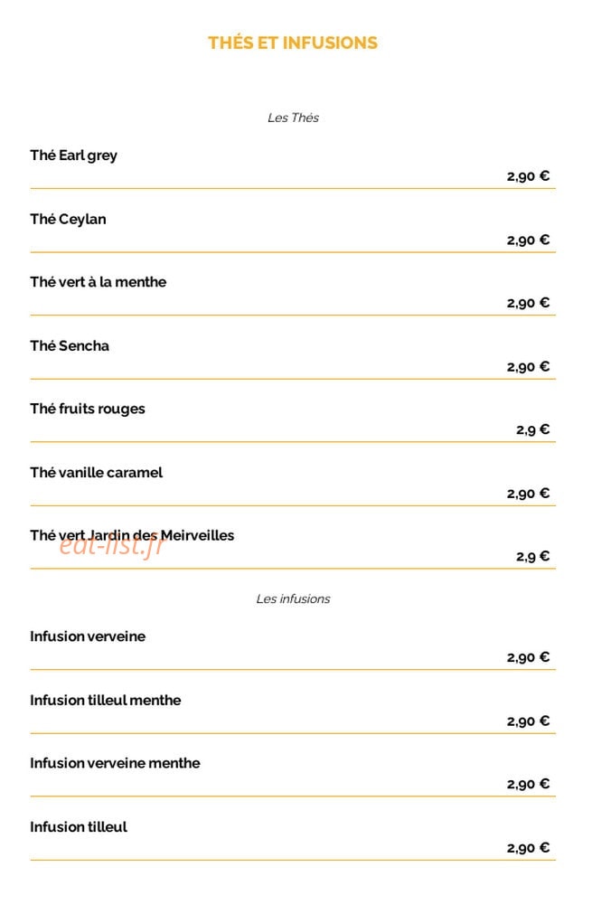 La Taverne — carte page 30