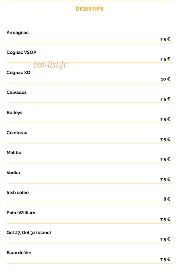 La Taverne — carte page 28