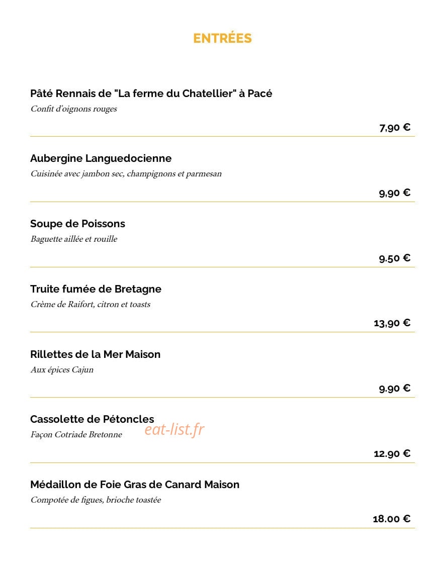 La Taverne — carte page 3