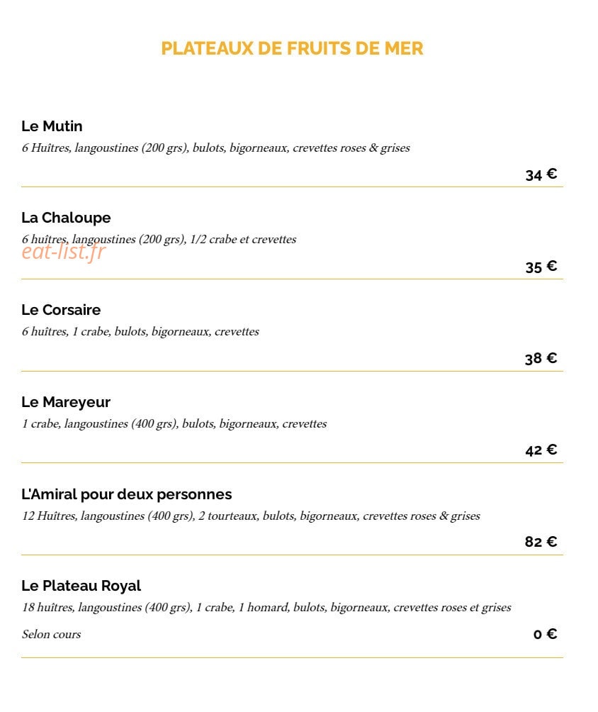 La Taverne — carte page 6