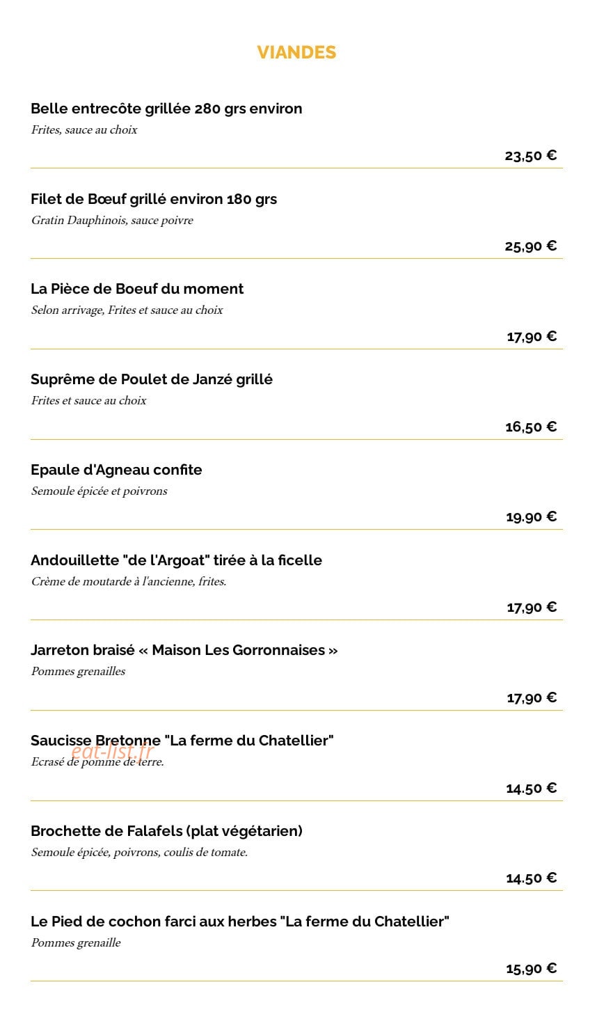 La Taverne — carte page 9