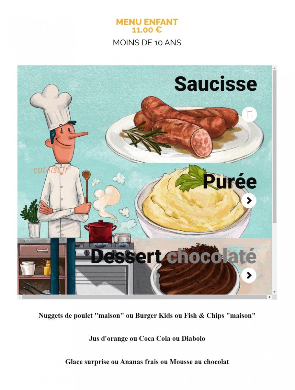 La Taverne — carte page 15