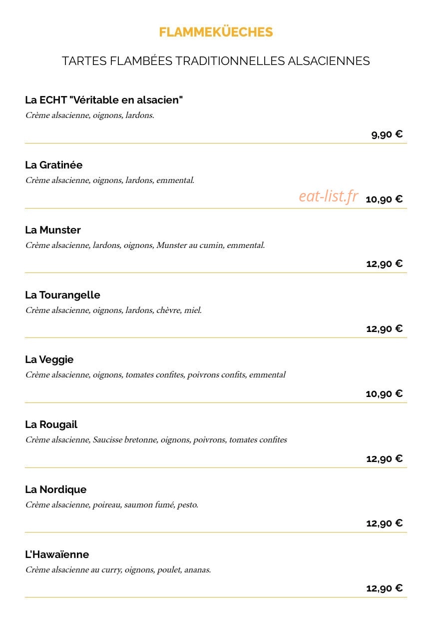 La Taverne — carte page 2