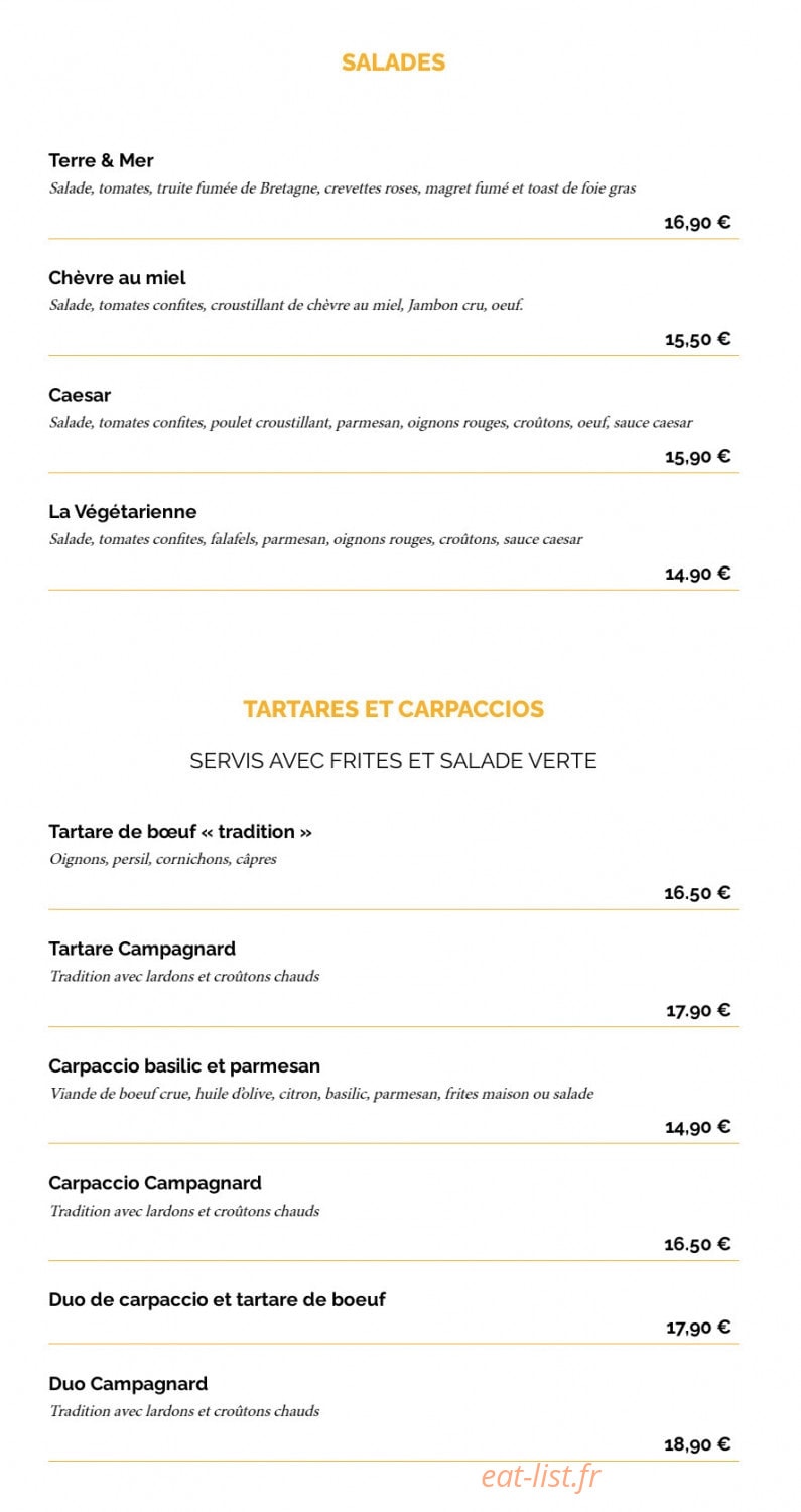 La Taverne — carte page 4