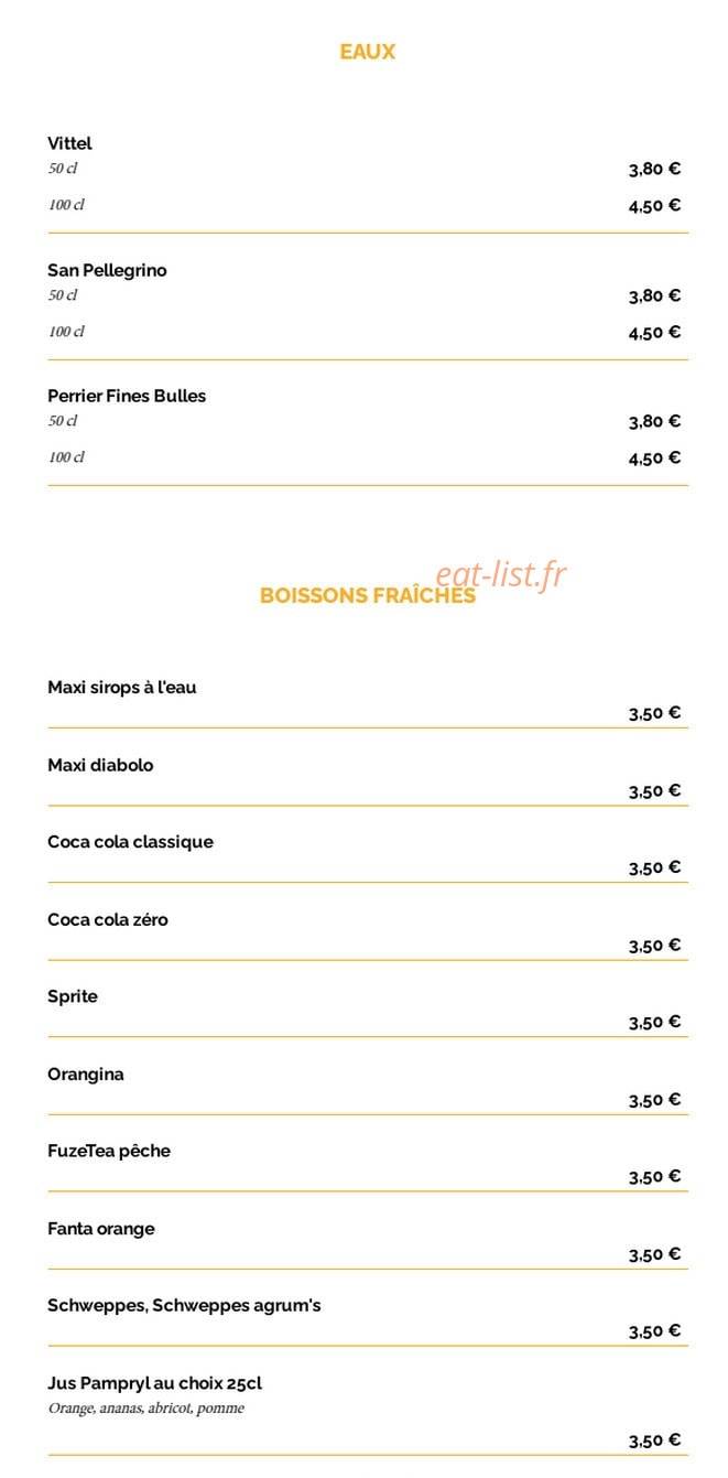 La Taverne — carte page 27