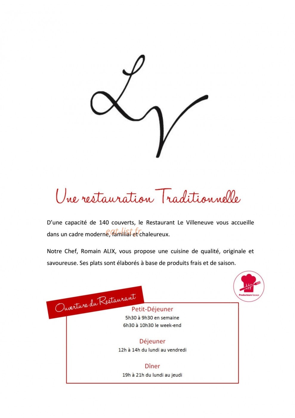 Le Villeneuve — carte page 1