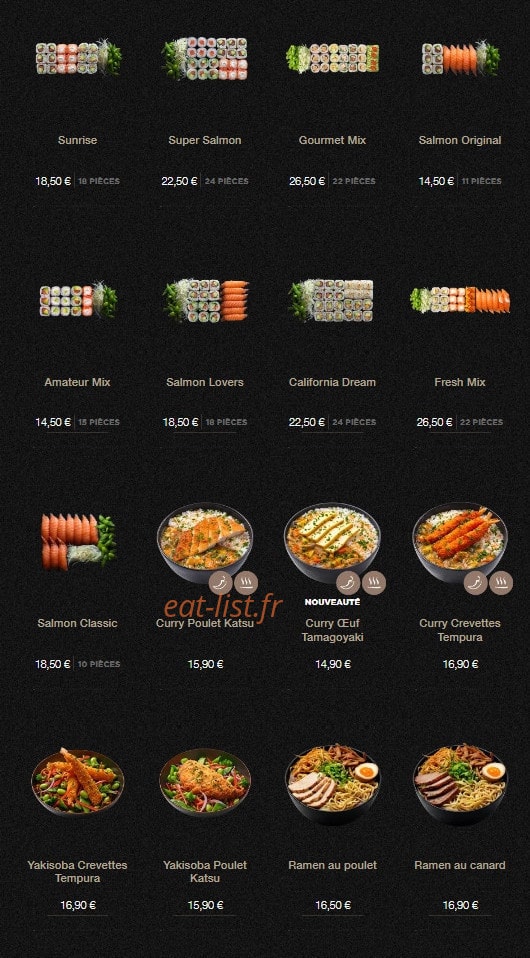 Sushi Shop — carte page 11