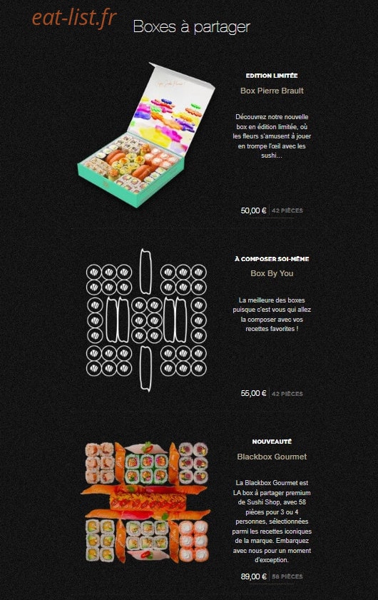 Sushi Shop — carte page 7