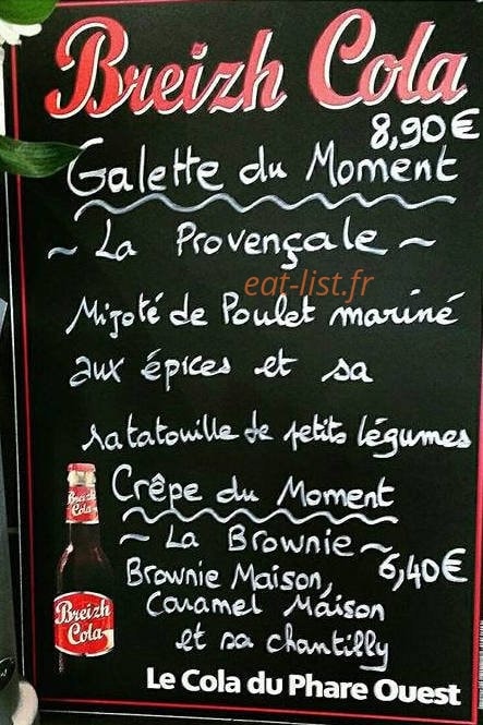 Crêperie La Bretonne — carte page 2