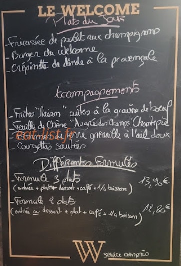 Le Welcome — carte page 1
