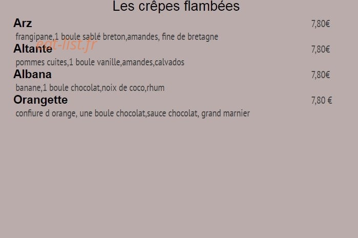 Carrément crepes — carte page 7