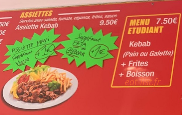 Anatolie Kebab — carte page 2