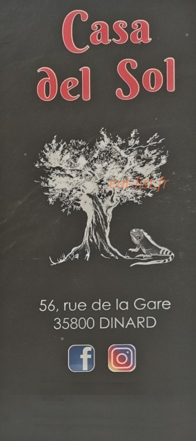 Casa Del Sol — carte page 1