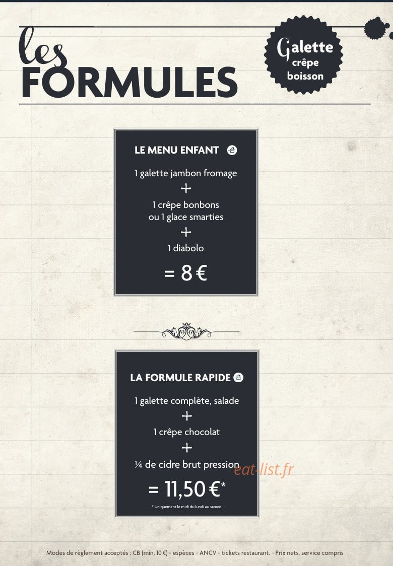 Crêperie du Roy — carte page 6
