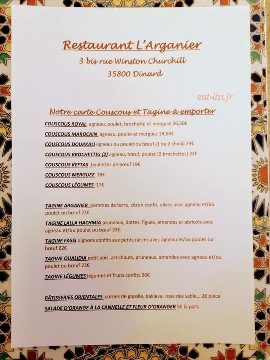 L'Arganier — carte page 1