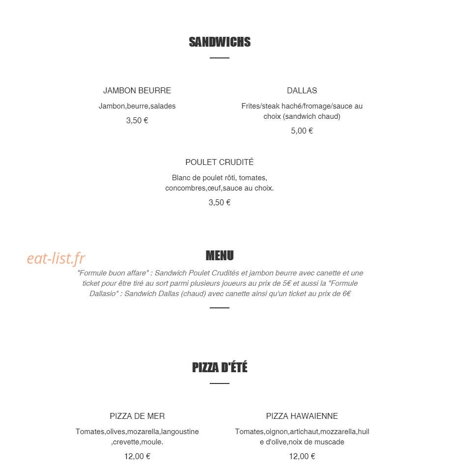 La boîte a pizza — carte page 2