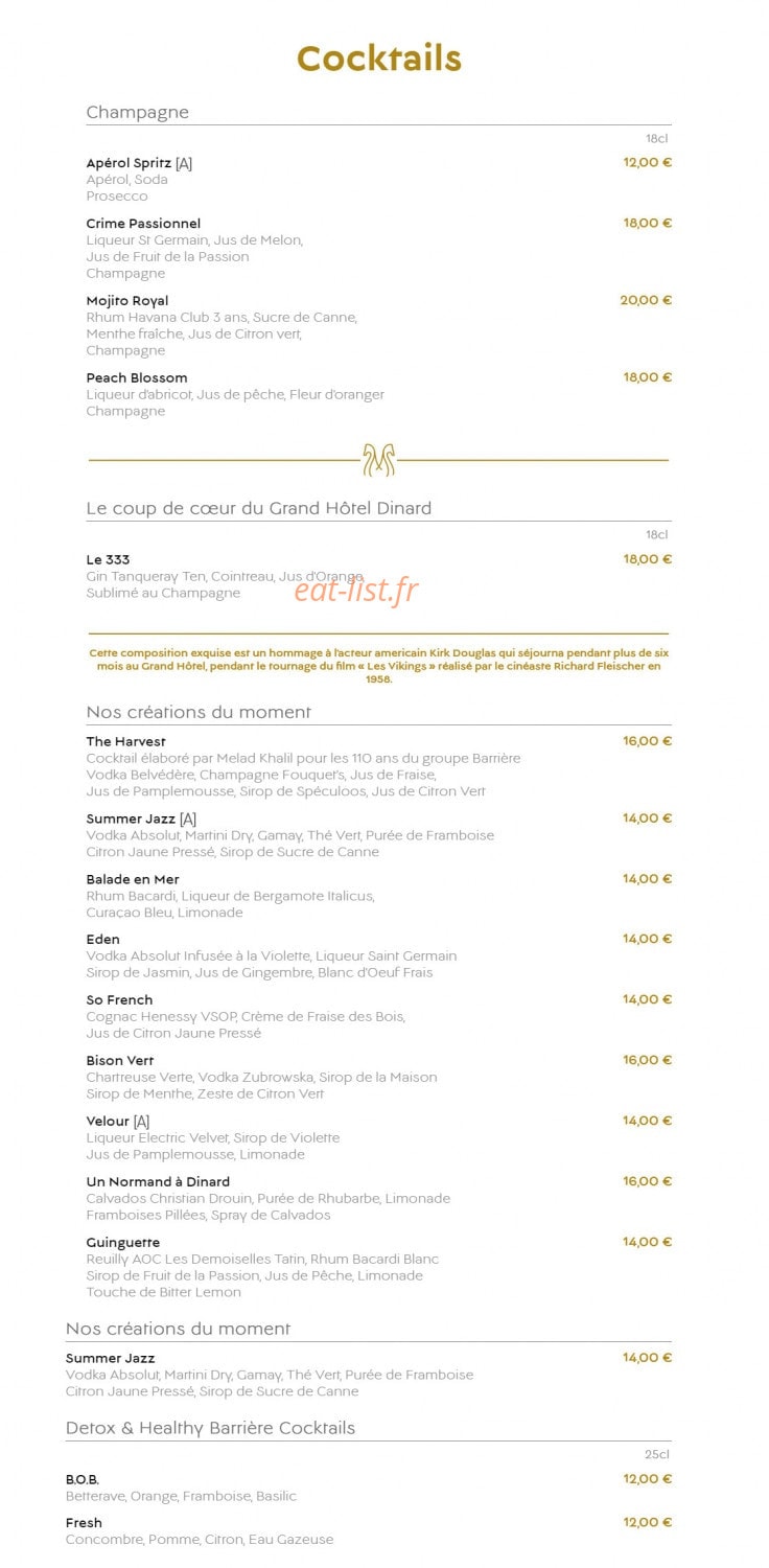 Le 333 Café — carte page 7