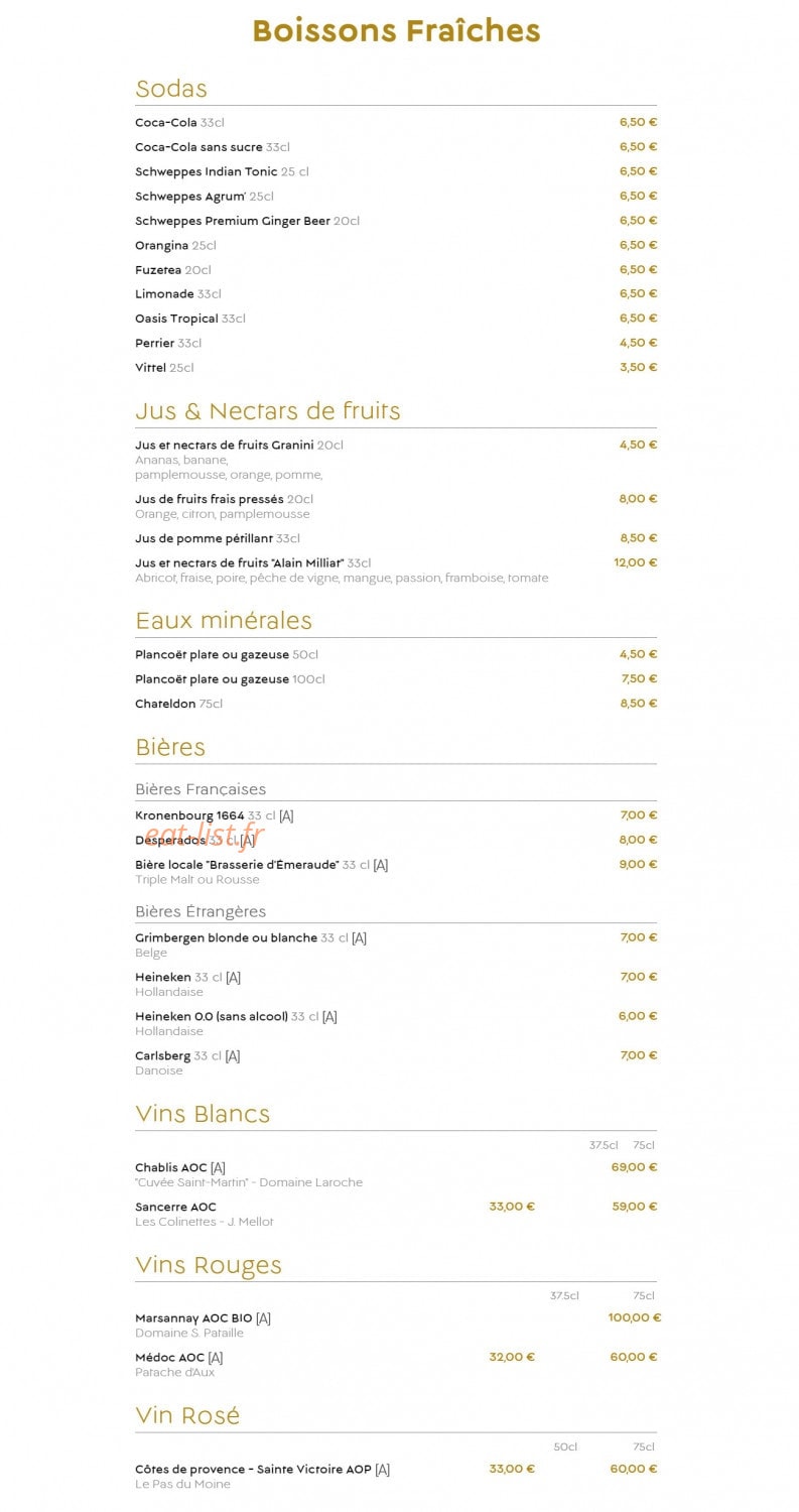 Le 333 Café — carte page 3