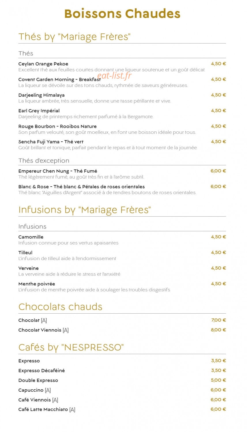 Le 333 Café — carte page 2