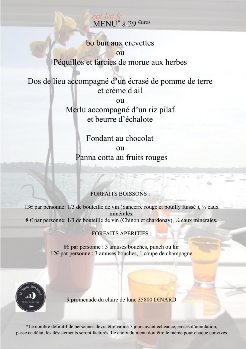 Le Yacht — carte page 1