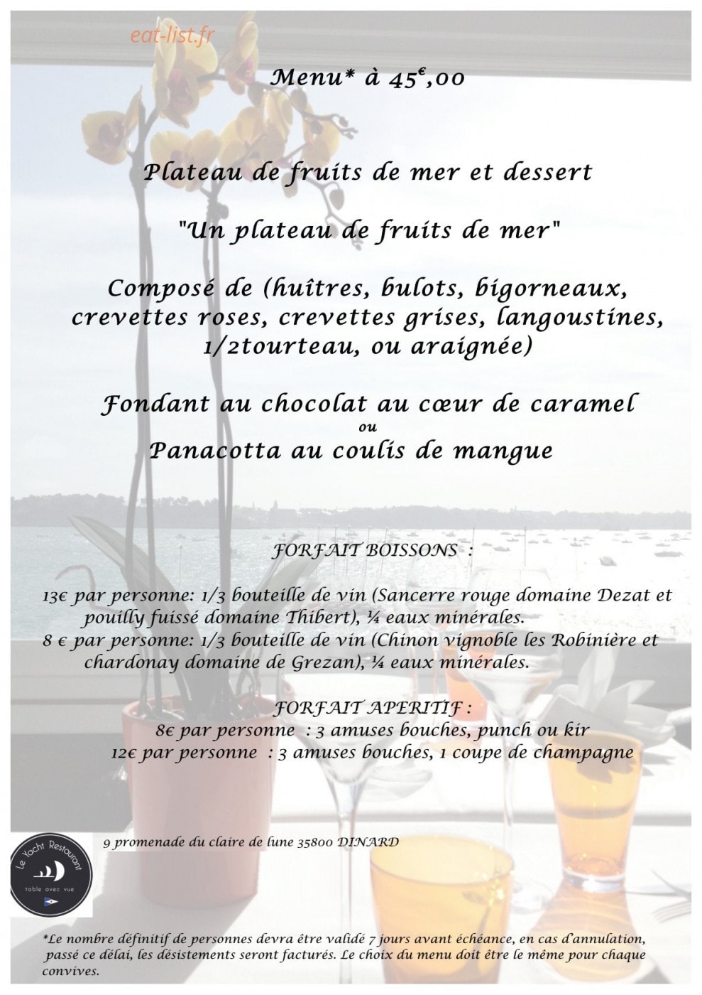 Le Yacht — carte page 4