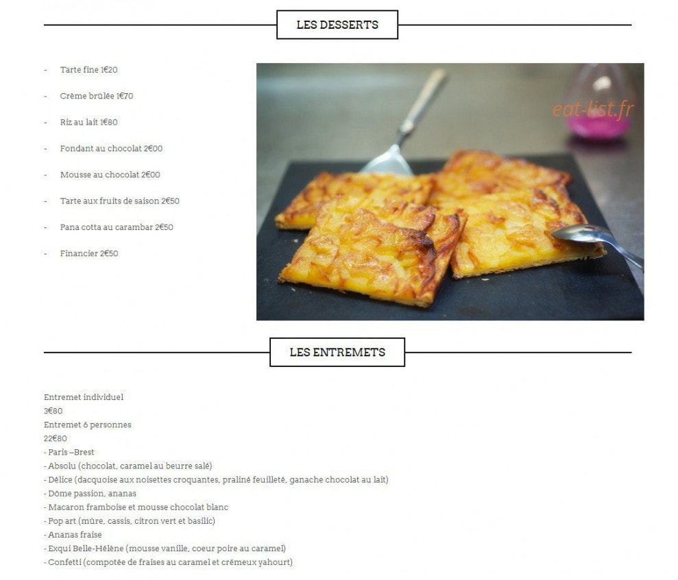 Ruellan Traiteur — carte page 8