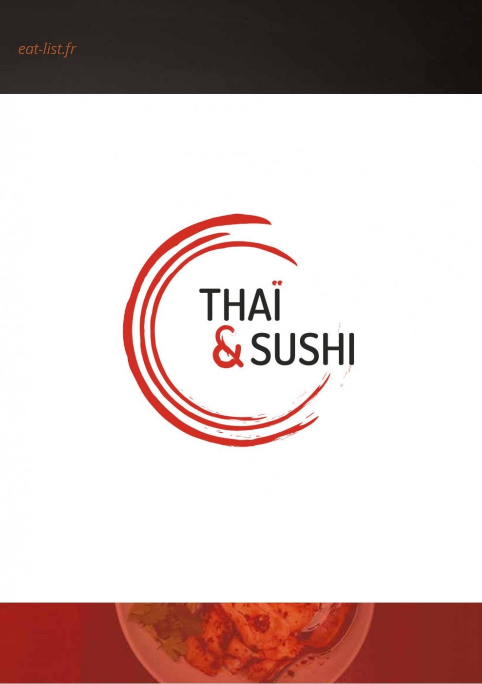 Thaï&Sushi — carte page 1