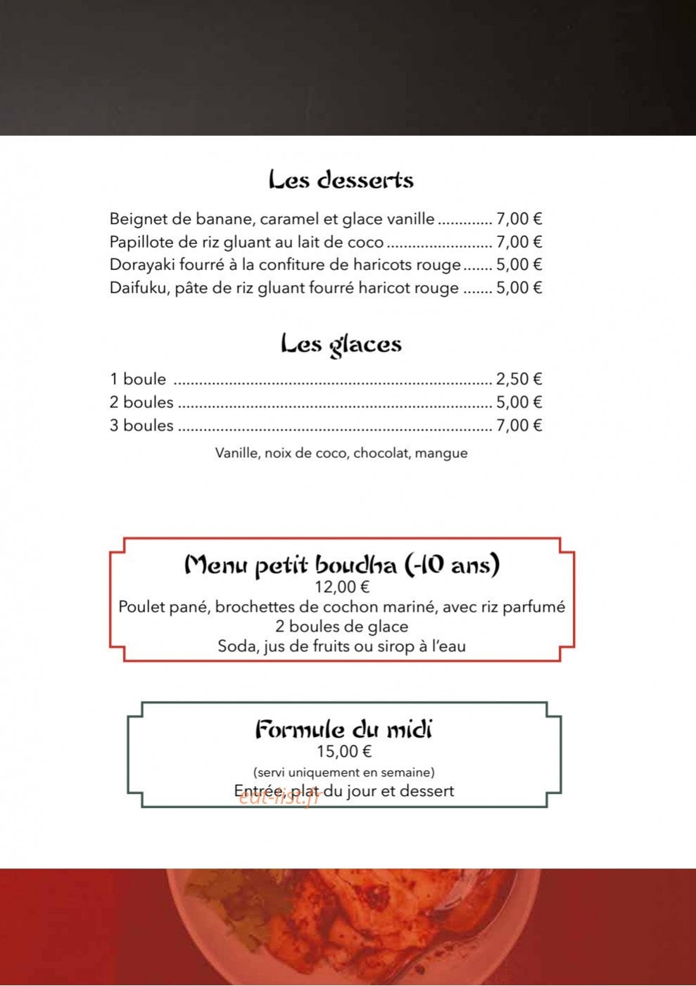 Thaï&Sushi — carte page 3