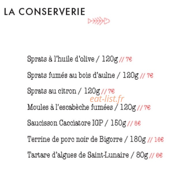 Le Restaurant du Nessay — carte page 1