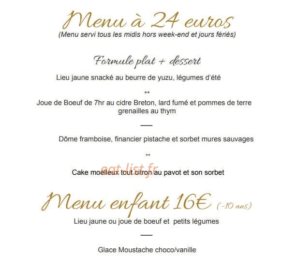 Restaurant du Décollé — carte page 3