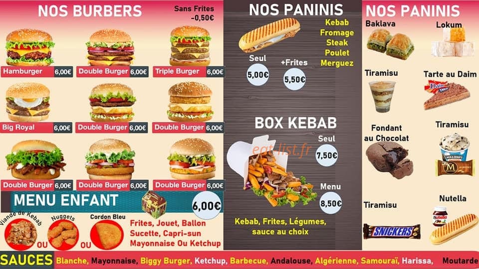 Azad Kebab — carte page 2