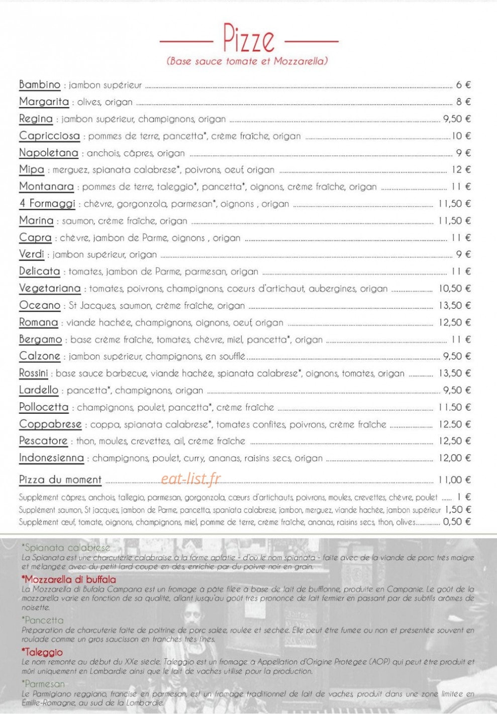 Chez Mipa — carte page 2