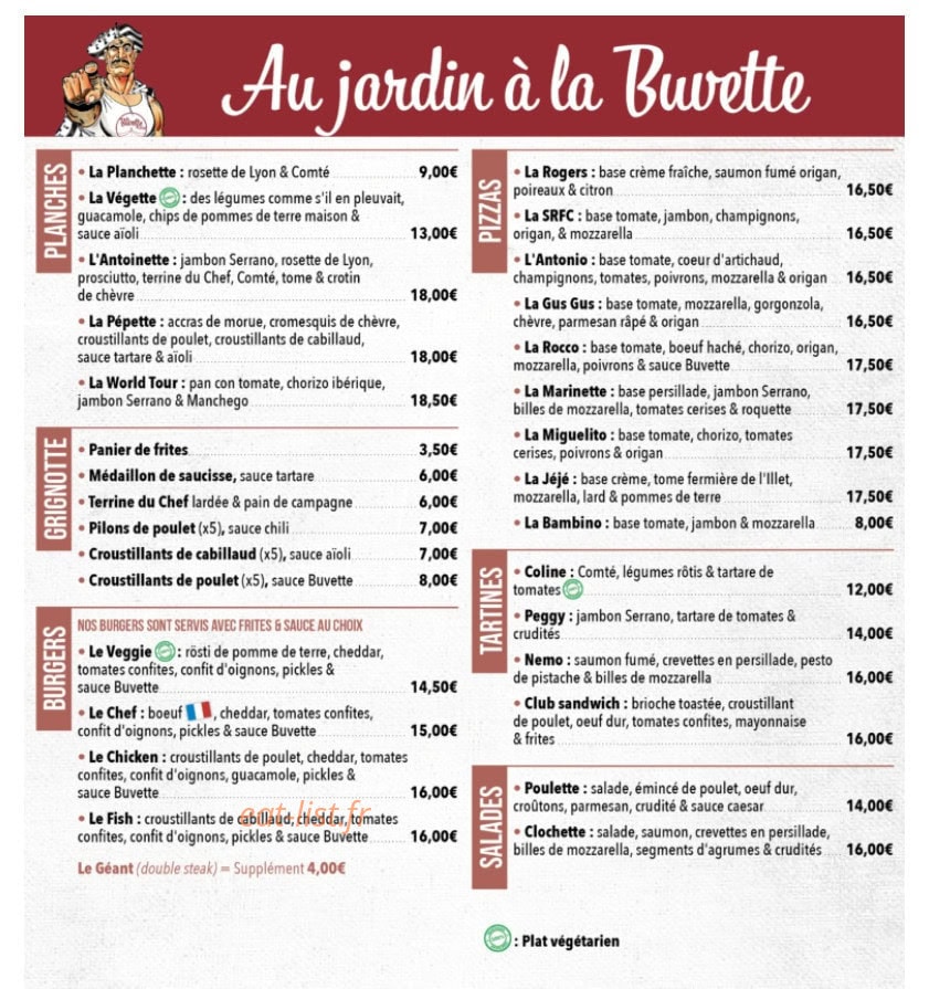 La Buvette du pont — carte page 7