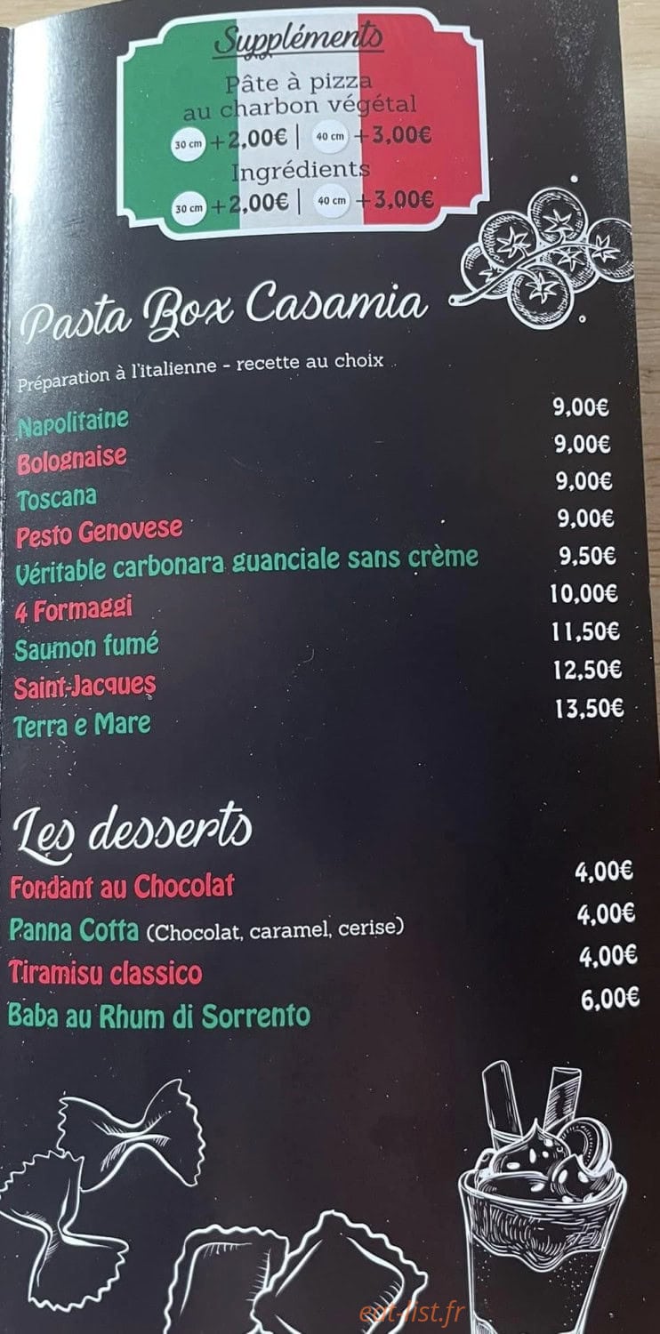 Pizzeria Casamia — carte page 4