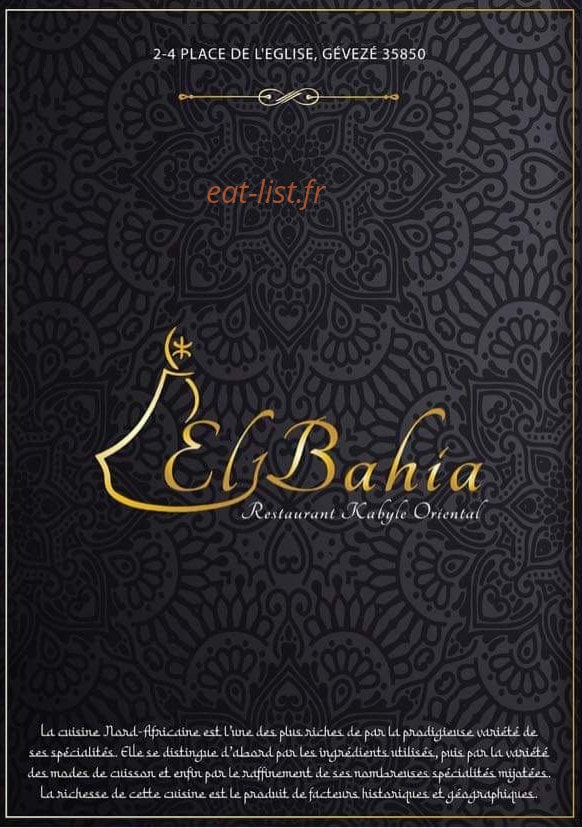 El Bahia — carte page 1