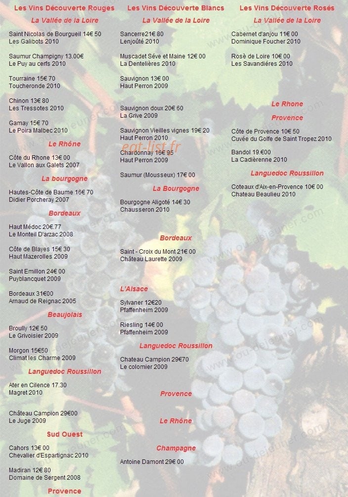 L'Assiette Gourmande — carte page 2