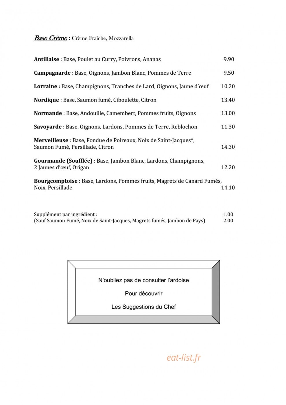 Le Sebastiano — carte page 4