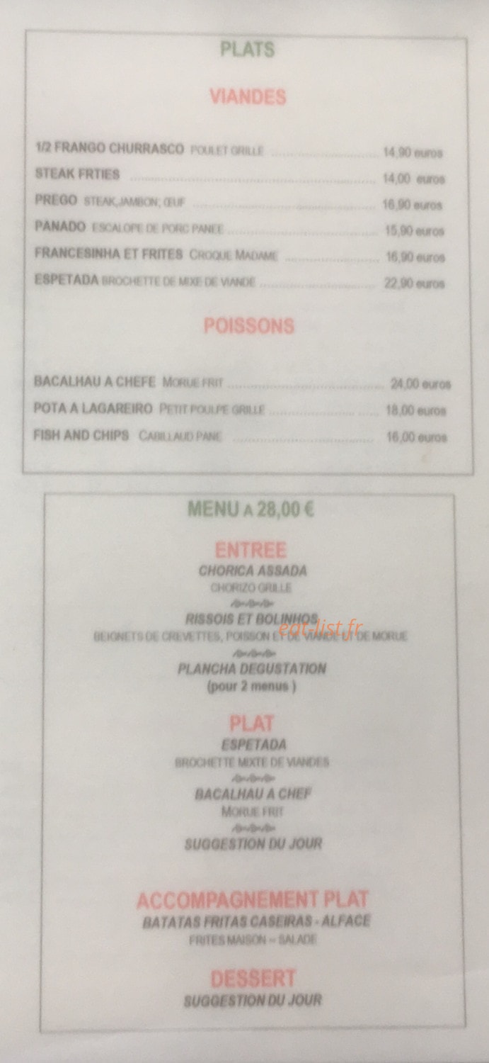 Le churrasco — carte page 2