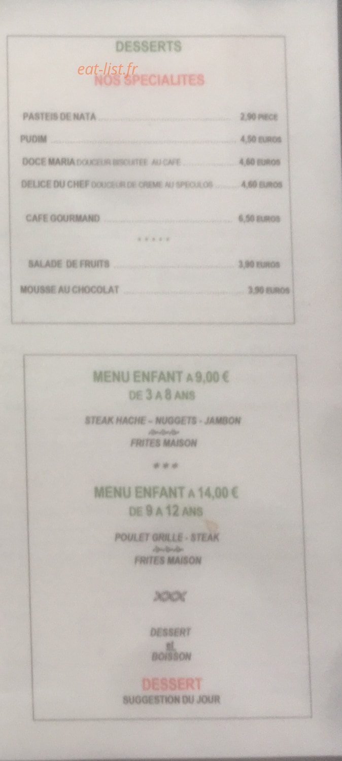 Le churrasco — carte page 3