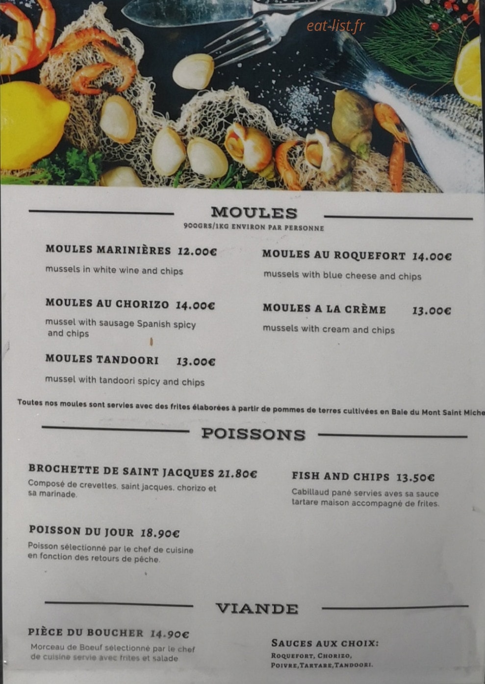 Au Bouchot — carte page 2