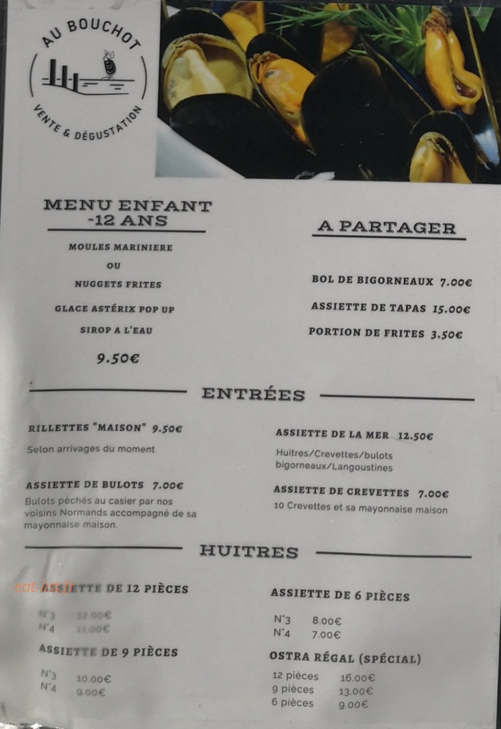 Au Bouchot — carte page 1