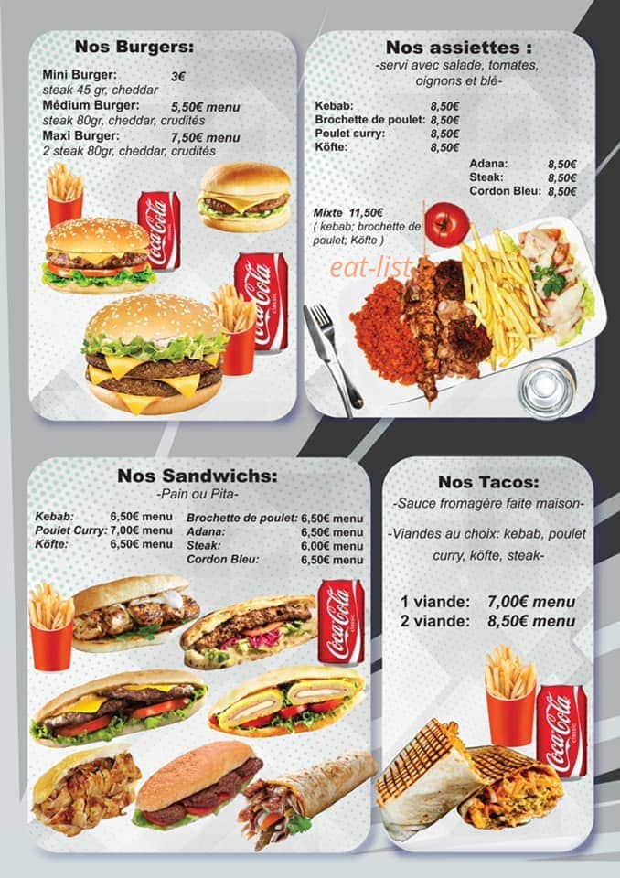 Adalya Kebab — carte page 1
