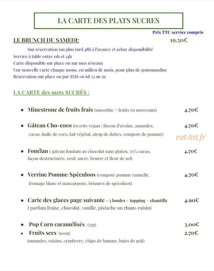 Au Chaleureux — carte page 2