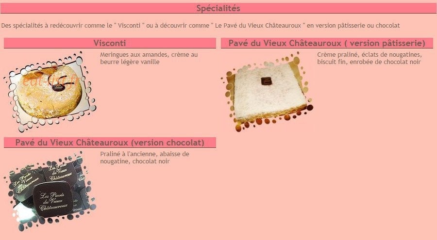 Au Péché Mignon — carte page 1