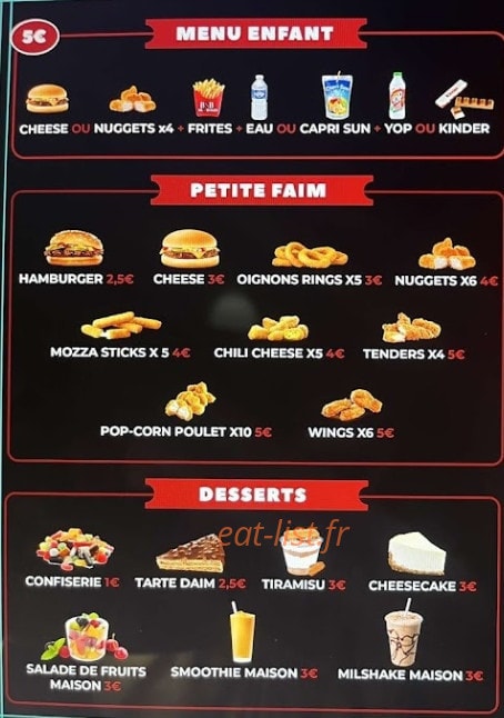 Big S Burger — carte page 4